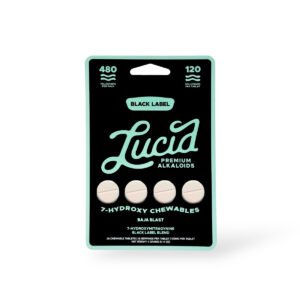 lucid black label 7 hydroxy chewable tablets baja blast 120mg per tablet