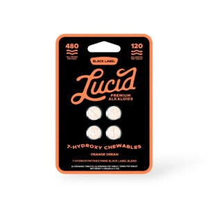 lucid black label 7 hydroxy chewable tablets orange cream 120mg per tablet