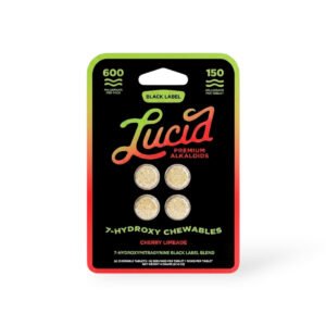 lucid black label 7 hydroxymitragynine cherry limeade chewable tablet 150mg 0 reviews