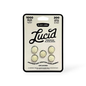 lucid black label kratom extract 200mg chewable tablet – unflavored